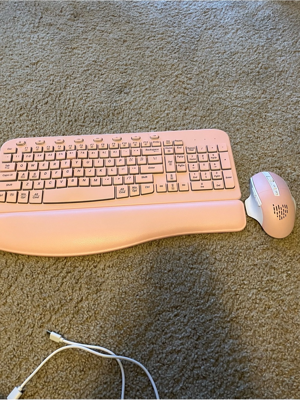 MA12 Pro RGB Backlit Wireless Keyboard Mouse Combo - Pink